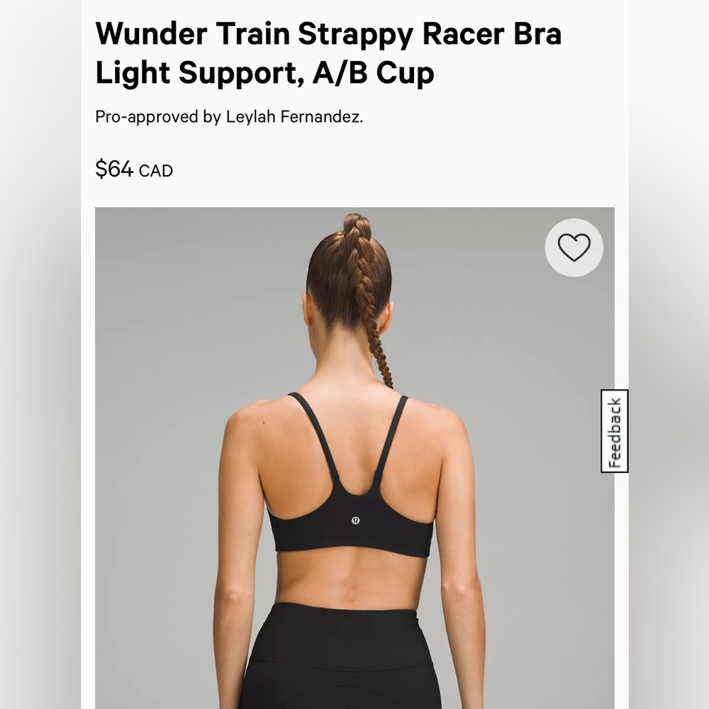 38-40” - Lululemon Wonder Train bra